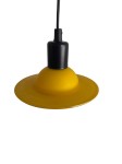 Szklana lampa spodek- żółta