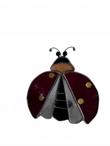 Świecznik witraż - motyl 