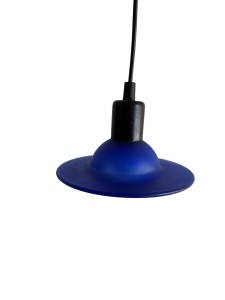 Szklana lampa spodek- niebieska 