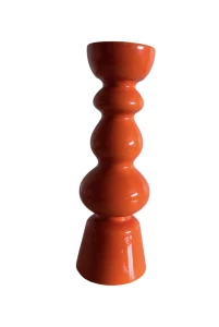Pomarańczowy ceramiczny świecznik 