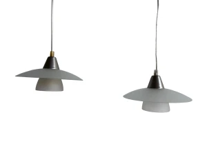 Szklana lampa spodek