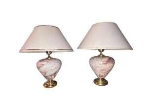 Porcelanowe lampy biurkowe- para 