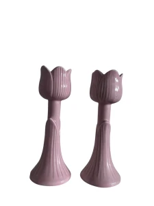 Ceramiczne świeczniki kwiaty 