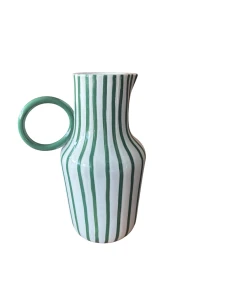 Ceramiczny dzbanek w paski – Niemcy, lata 80.