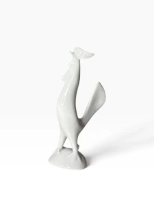 Porcelanowa figurka koguta - Hollohaza Biała