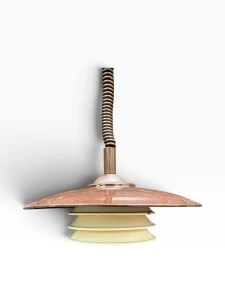 Brązowa lampa wisząca industrial 