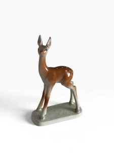 Porcelanowa figurka jelonka - Hollohaza 