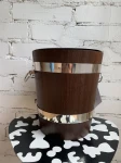 Cooler z drewna teakowego - chromowany