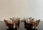 Szklanki w miedzianych koszyczkach - komplet - Driburg Kristall
