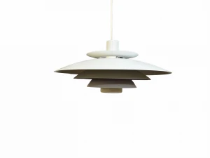 Duńska lampa wisząca w stylu space age 