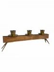 Duński świecznik midcentury teak