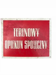 tabliczka bhp opiekun społeczny 