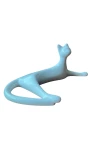 Ceramiczna figurka lężacy kot