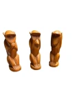 Drewniane figurki małpek - zestaw